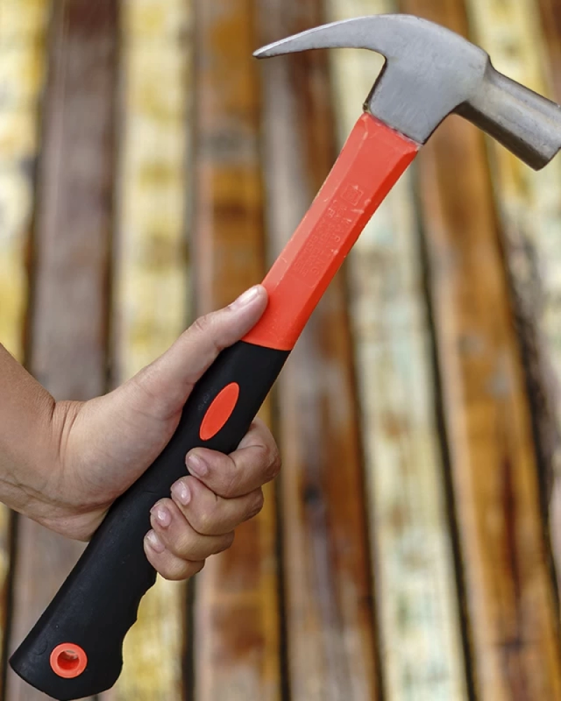 Martelo c/ cabo de fibra, 27mm, 500 g