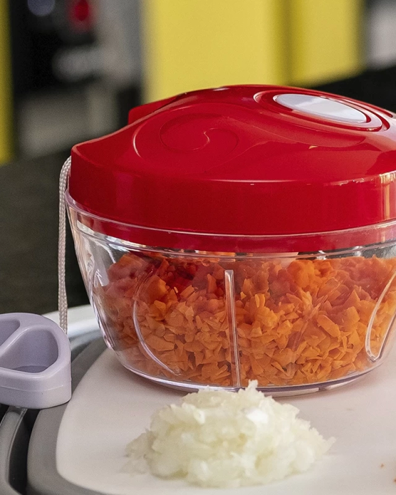 Mini processador de alimentos manual 3 lâm. 500ml