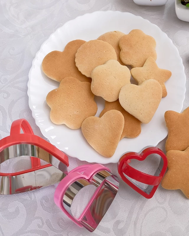 Molde cortador p/ biscoitos  - 3pcs - 2"/2.6"/3.3"