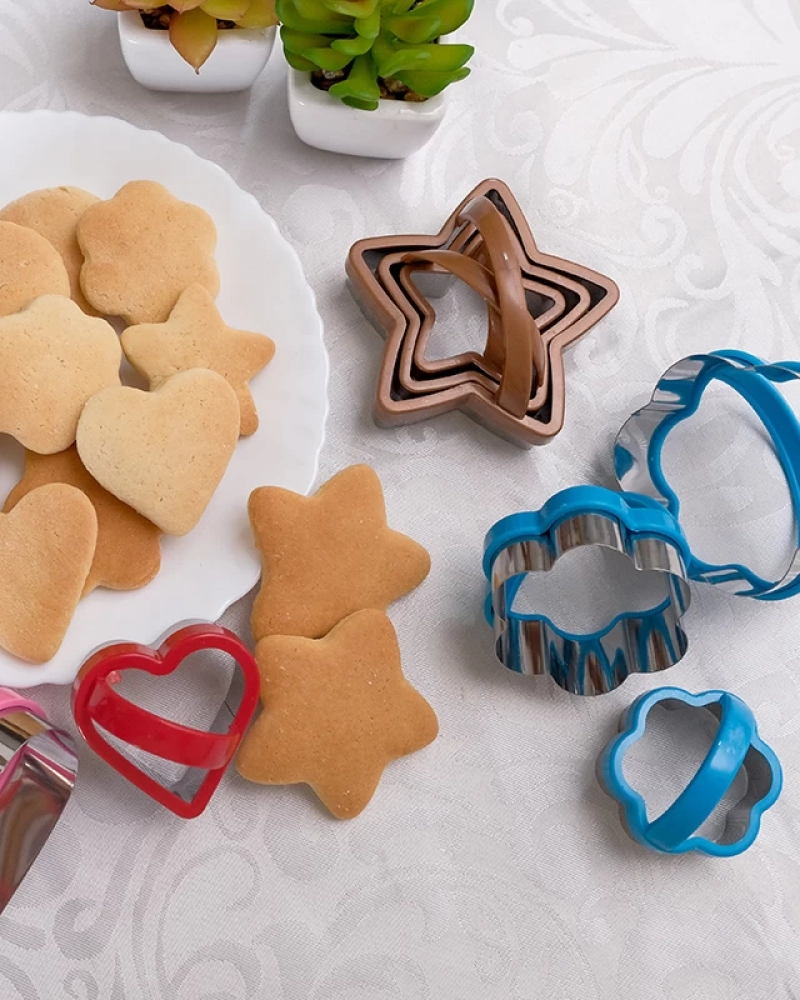 Molde cortador p/ biscoitos - 3pcs - 2"/2.5"/3"