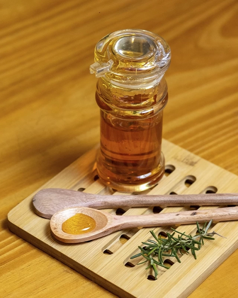 Pote para mel acrilico 12*5,5 cm 150ml