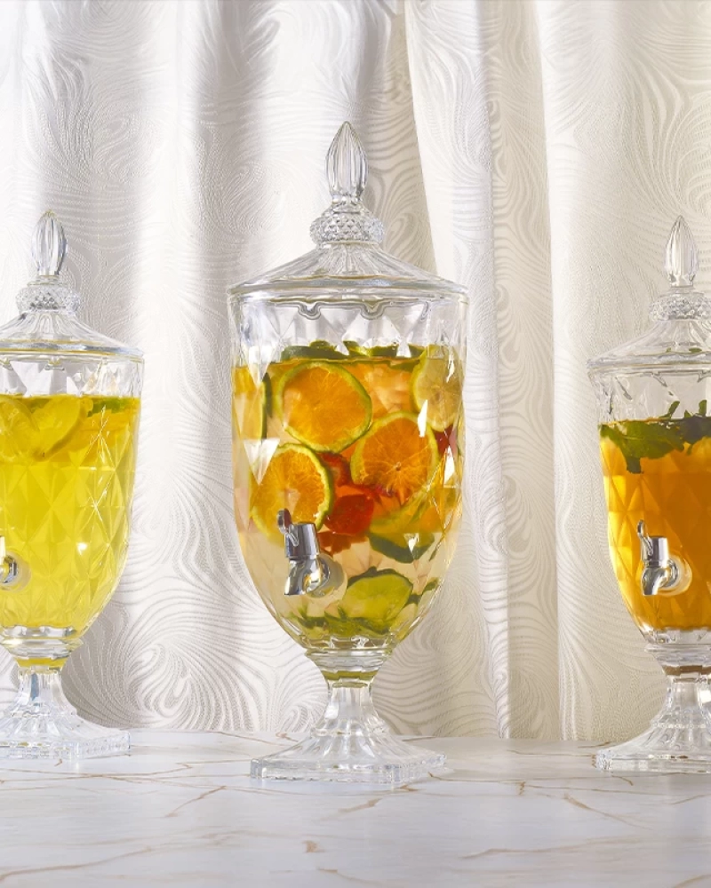 Suqueira de vidro diamond 2 litros 45cm