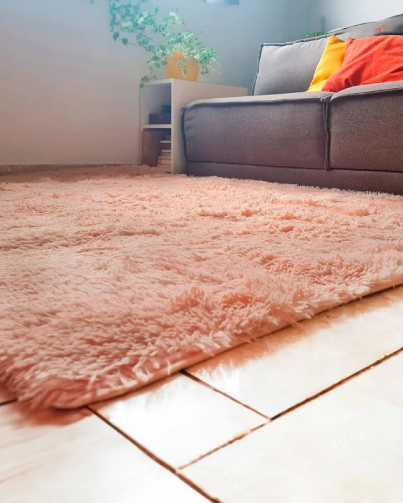 Tapete 100% poliéster 2,00x1,40m - vermelho