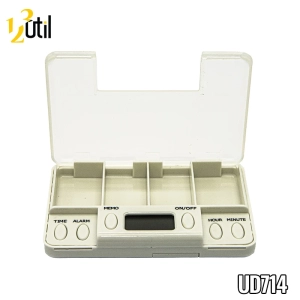 Porta comprimidos digital c/ alarme - 4 divisões