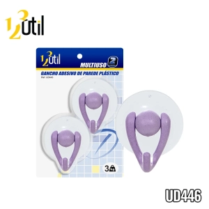 Gancho adesivo de parede multiuso conj 2 pçs