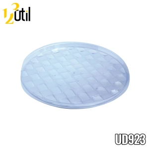 Bandeja redonda quadriculada - 38,5x2cm ps cristal