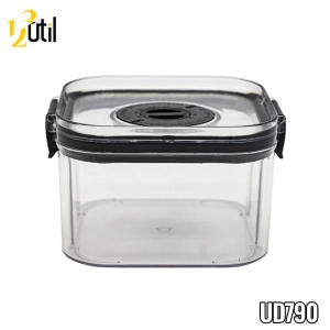 Pote hermético com trava e indicador de data 390ml