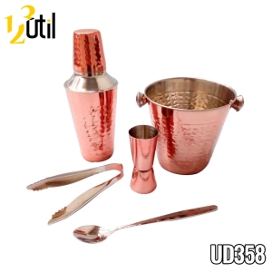 Bar martelado aço inox - 5pcs cor cobre classic