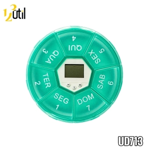 Porta comprimidos digital c/ alarme - 7 divisões