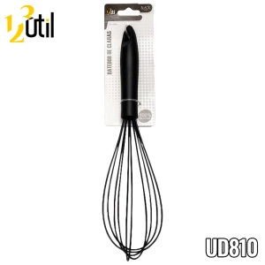 Batedor de claras/fouet silicone 30cm linha black