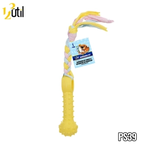 Brinquedo pet - corda com ossinho de borracha