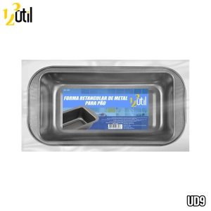 Forma retang. metal p/ pão pq 25*13*6cm 165g
