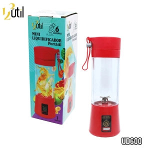 Mini liquidificador portátil 6 lâminas - usb 380ml