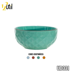 Tigela de cerâmica 450ml - cores variadas 13*6cm