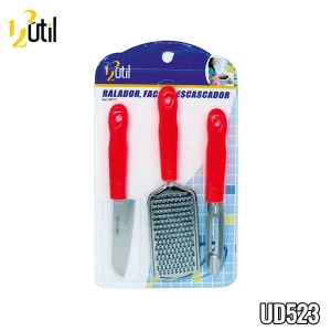Ralador, faca e descascador - jg de cozinha - 3pcs