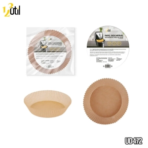 Papel descartável p/ air fryer 50pcs 20*16*4,5cm