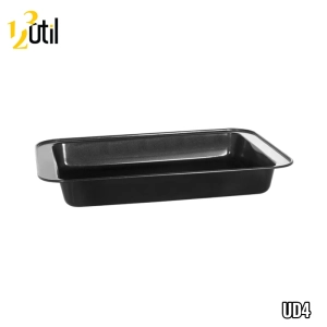 Assadeira retang de metal pq 36,5*24,5*4,5 cm 390g