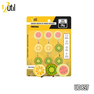 Gancho adesivo de parede multiuso - frutas 9pcs