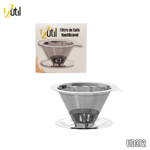 Filtro para café reutilizavel aço inox tam m