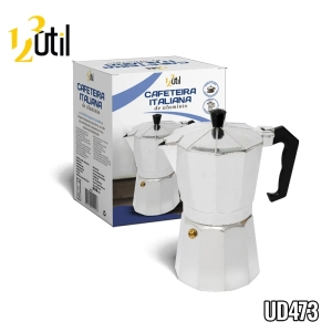 Cafeteira italiana de alumínio p/ 12 xícaras