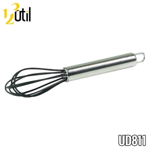 Batedor de claras/fouet cabo inox 20cm linha black