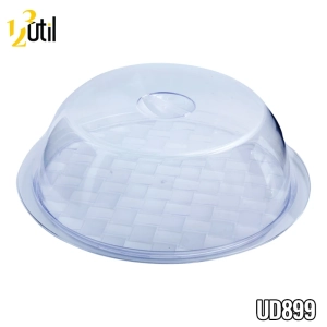 Porta bolo quadriculado c tampa 38x12cm-ps cristal