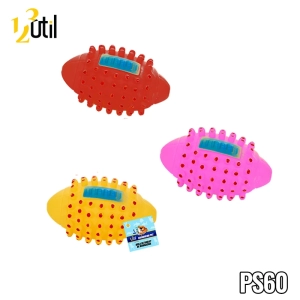 Brinquedo pet - bola de rugby pontilhada de borracha