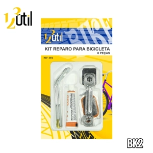 Conjunto p/ reparo pneu de bike 8 pcs