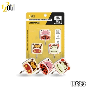 Gancho adesivo de parede 3pcs animais 8*5cm