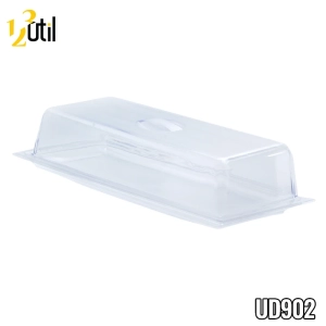 Porta rocambole c/ tampa - 15x8x28cm - ps cristal