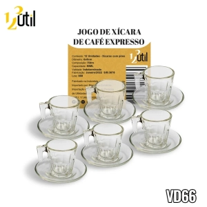 Xicara café expresso 80ml square 12 pcs (c/pires)