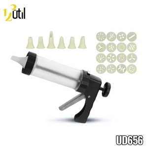 Pistola confeitaria - tubo plástico - c/acessórios