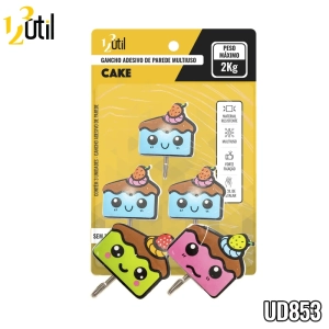 Gancho adesivo de parede multiuso - cake 3pcs