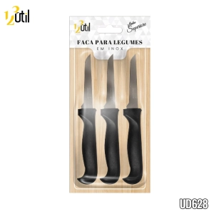 Facas p/legumes cb preto 5cm 0,8mm 3pcs -superiore