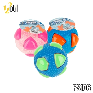 Brinquedo pet - bola colorida com som 8cm
