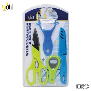 Faca, descas., abrid. e tesoura - jg cozinha - 4pc