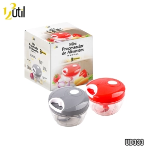 Mini processador de alimentos manual 3 lâm. 500ml