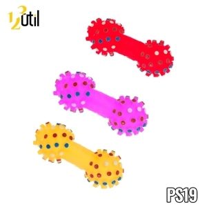 Brinquedo pet - haltere pontilhado de borracha