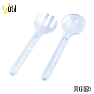 Talheres p salada conj. 2pcs 27x2x1,2cm ps cristal