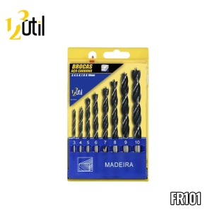 Brocas de aço carbono jg c/ 8 pcs