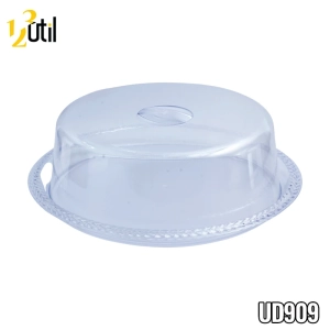 Porta bolo palha c/ tampa - 32x10cm - ps cristal