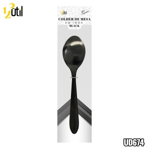 Colher de mesa aço inox - black 19cm