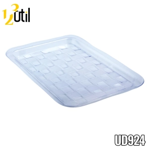 Bandeja retangular quadriculada 22x25cm ps cristal