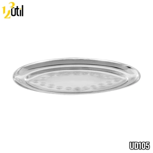 Travessa oval rasa aço inox 29*18*2 cm