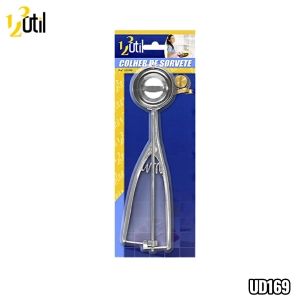 Colher extratora sorvete c/ ejetor manual-tam m