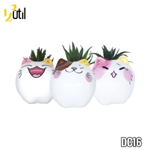 Vaso de cerâmica gatinhos animados  10x7x7cm