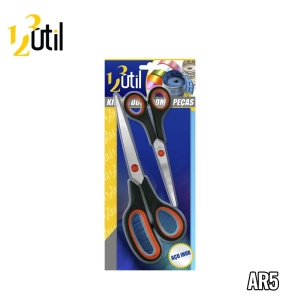 Tesouras inox 2 pcs ponta fina cb plst 5,5'' 8,5''