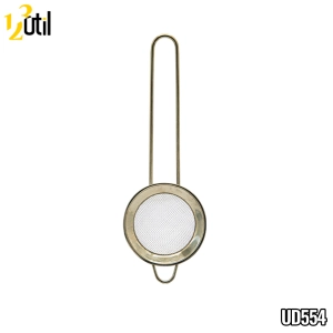 Peneira inox 6cm c/ gancho de apoio