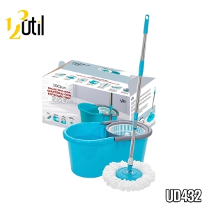 Balde spin mop 360 com esfregao 13 litros 123clean