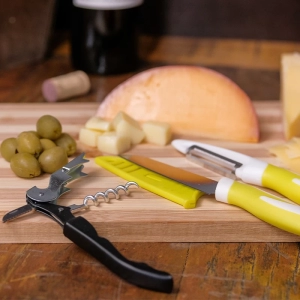 Faca, descascador e saca rolhas jg de cozinha 3pcs